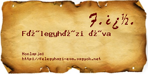 Félegyházi Éva névjegykártya